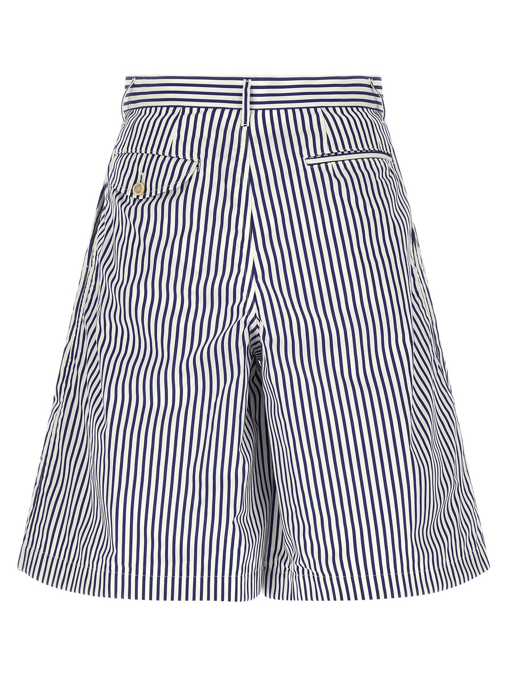 Comme Des Garçons Blue Cotton Bermuda Shorts