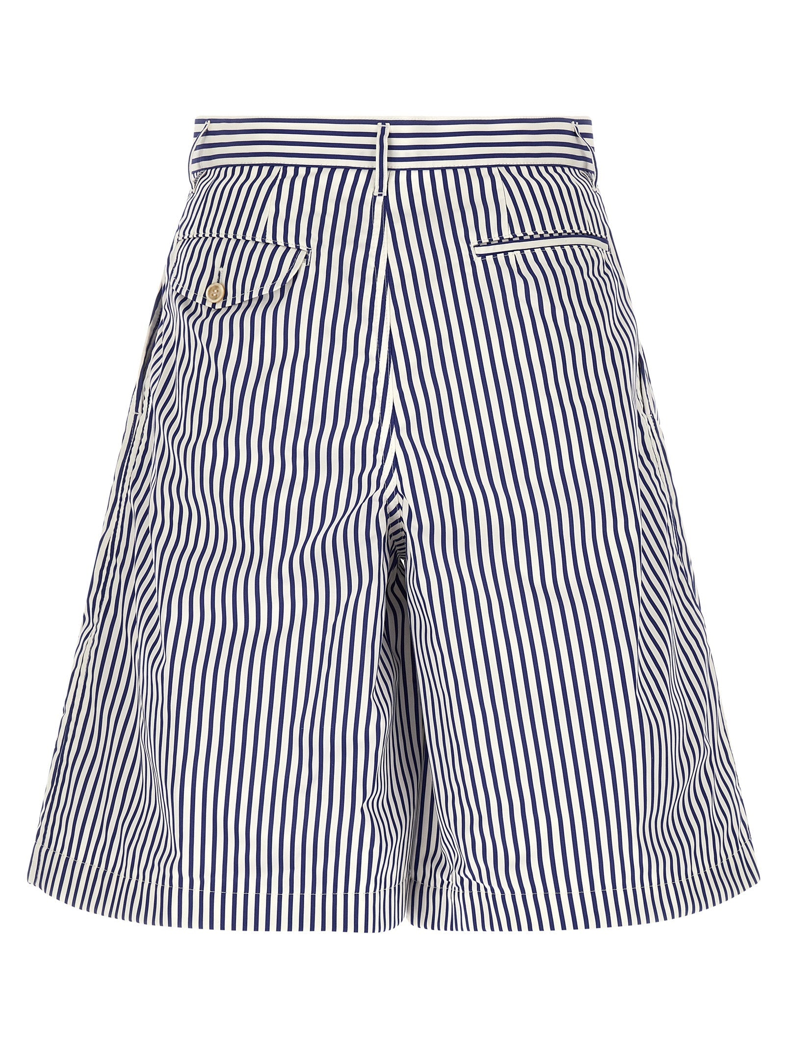 Comme Des Garçons Blue Cotton Bermuda Shorts