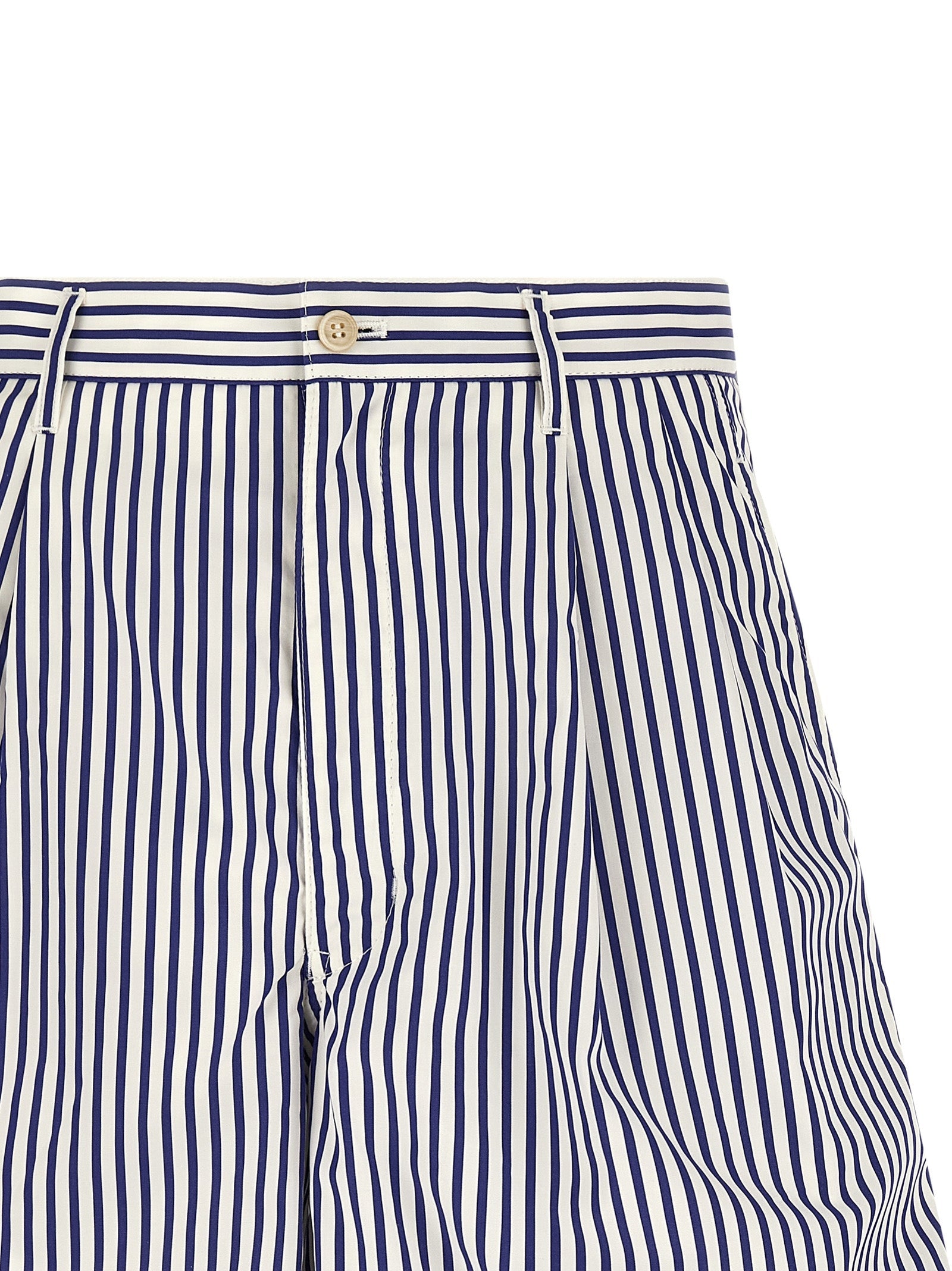 Comme Des Garçons Blue Cotton Bermuda Shorts