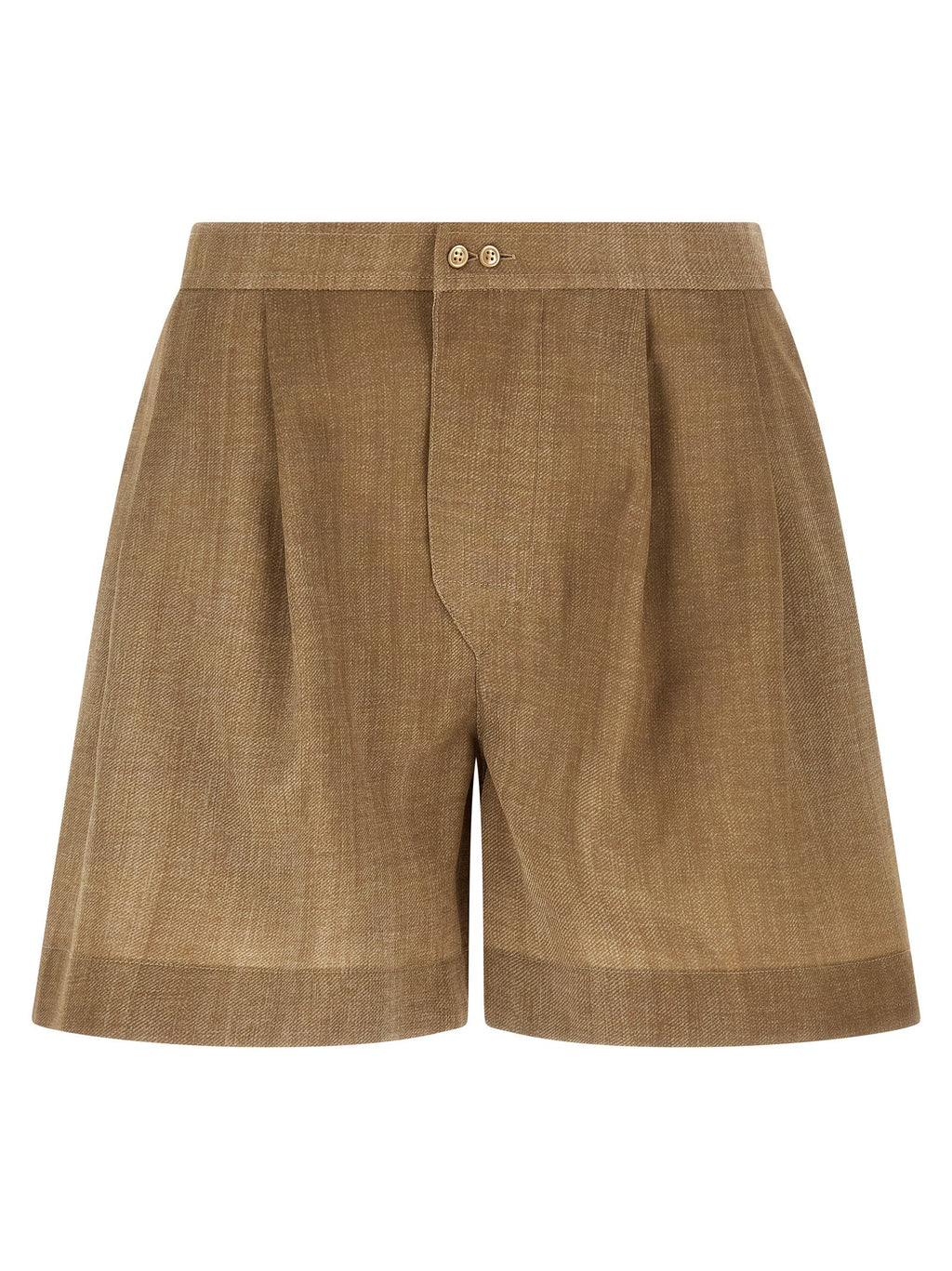 Ermanno Scervino Beige Polyester Bermuda Shorts