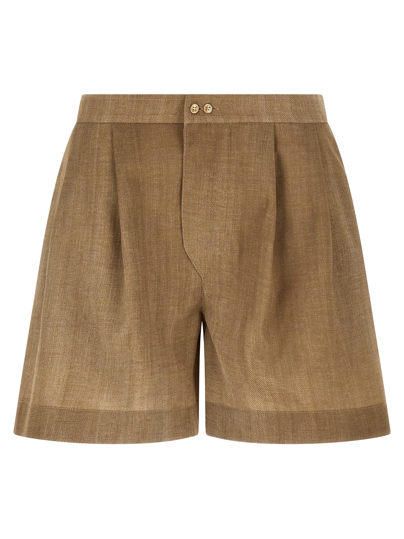 Ermanno Scervino Beige Polyester Bermuda Shorts