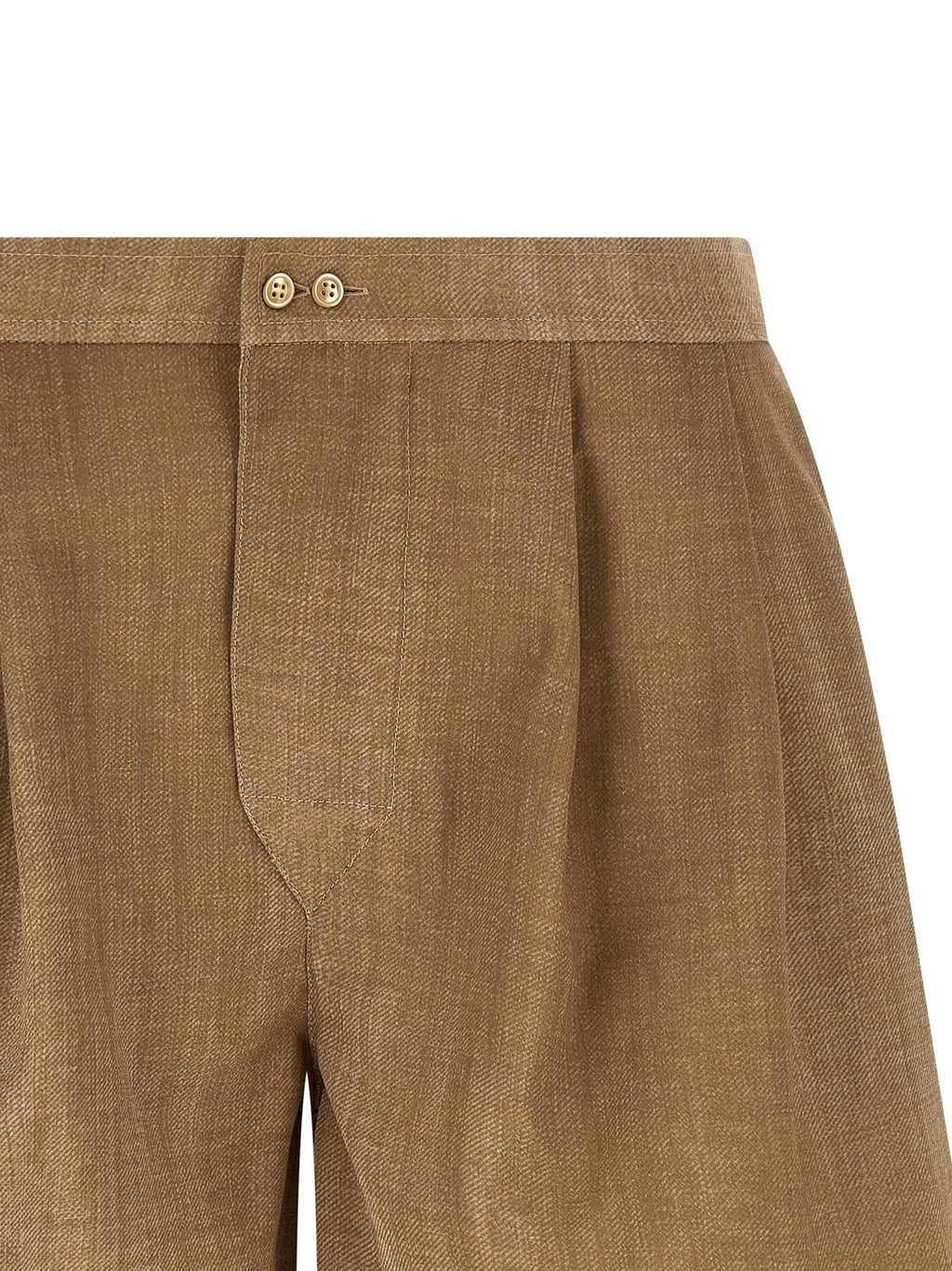 Ermanno Scervino Beige Polyester Bermuda Shorts