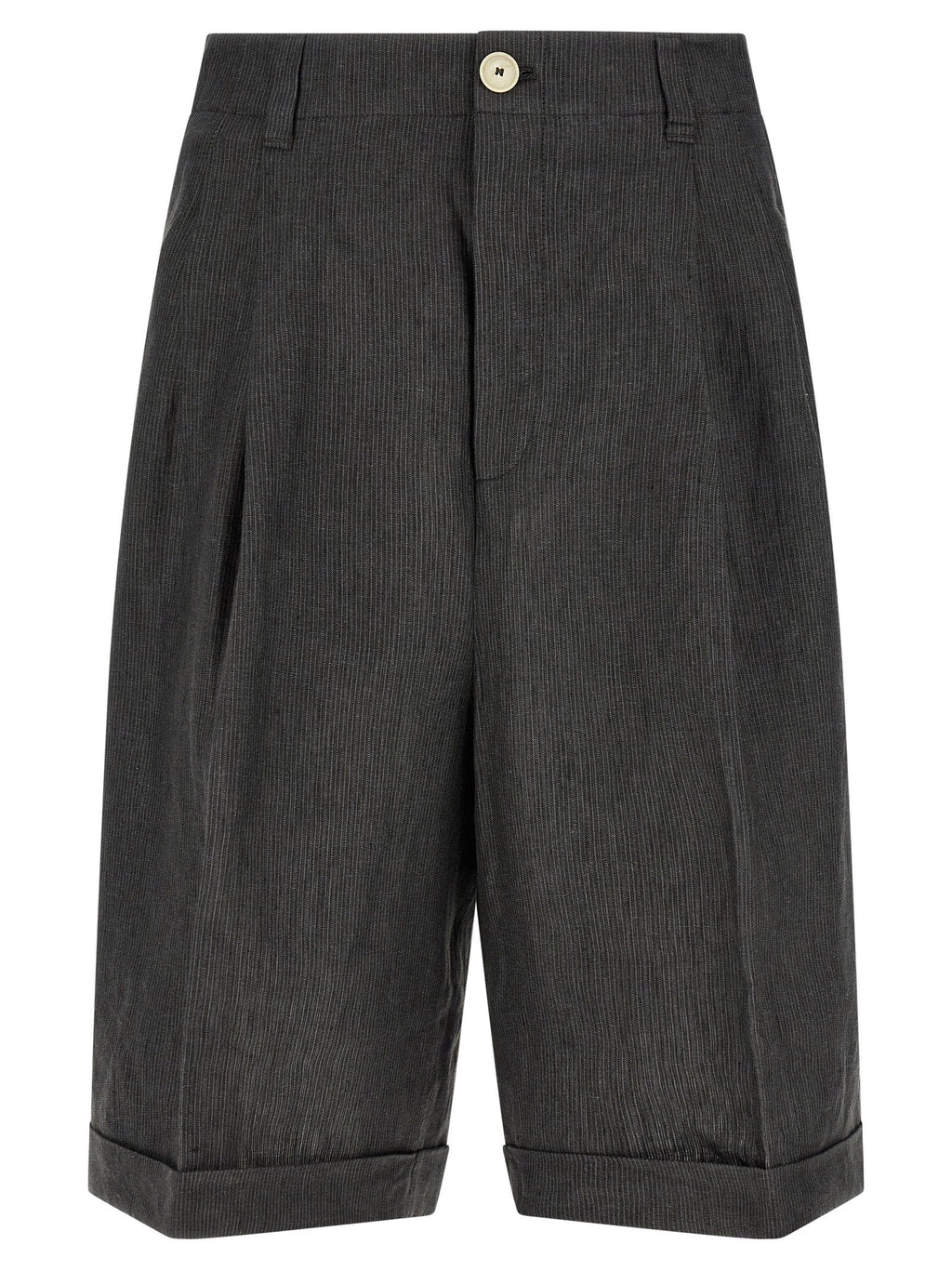 Jacquemus Gray Linen Bermuda Shorts