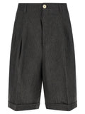 Jacquemus Gray Linen Bermuda Shorts