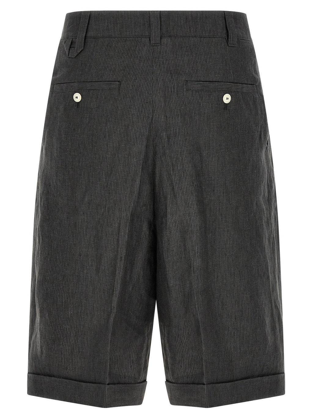 Jacquemus Gray Linen Bermuda Shorts Jacquemus
