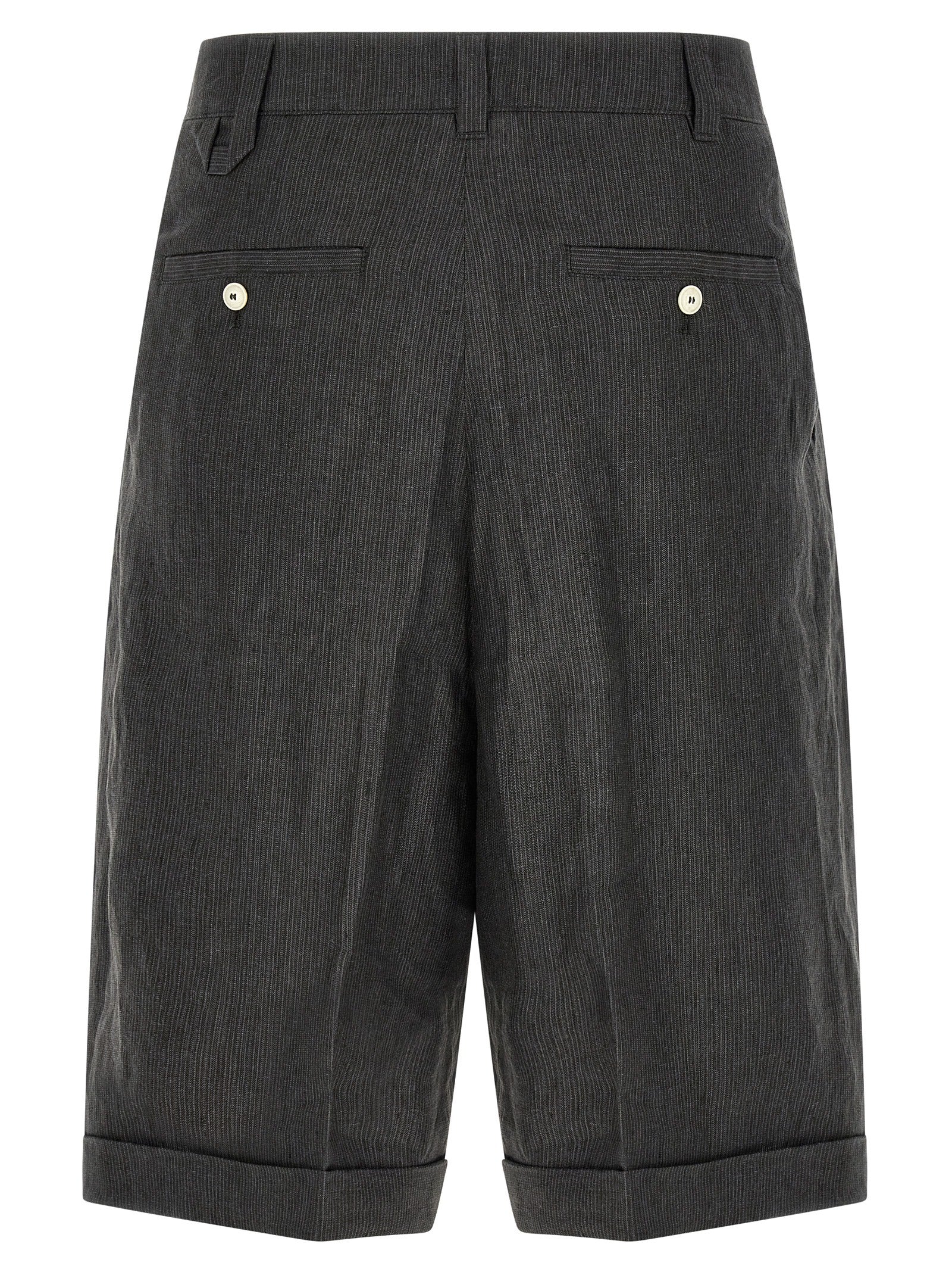 Jacquemus Gray Linen Bermuda Shorts Jacquemus