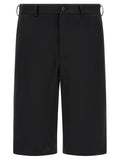 Comme Des Garçons Black Wool Bermuda Shorts