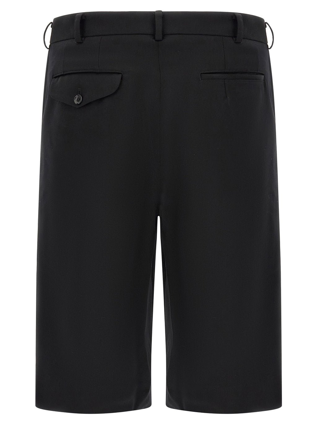 Comme Des Garçons Black Wool Bermuda Shorts