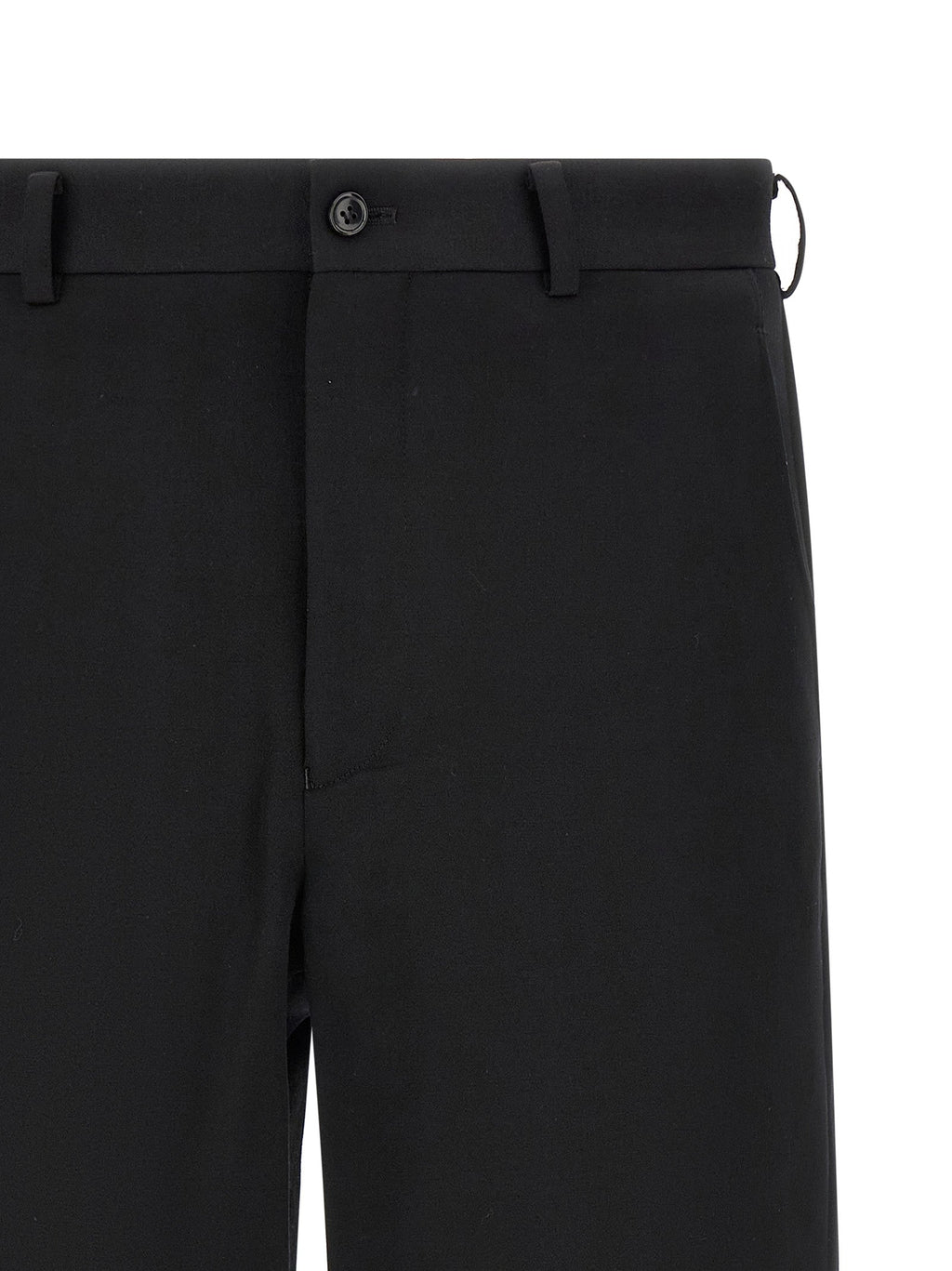 Comme Des Garçons Black Wool Bermuda Shorts