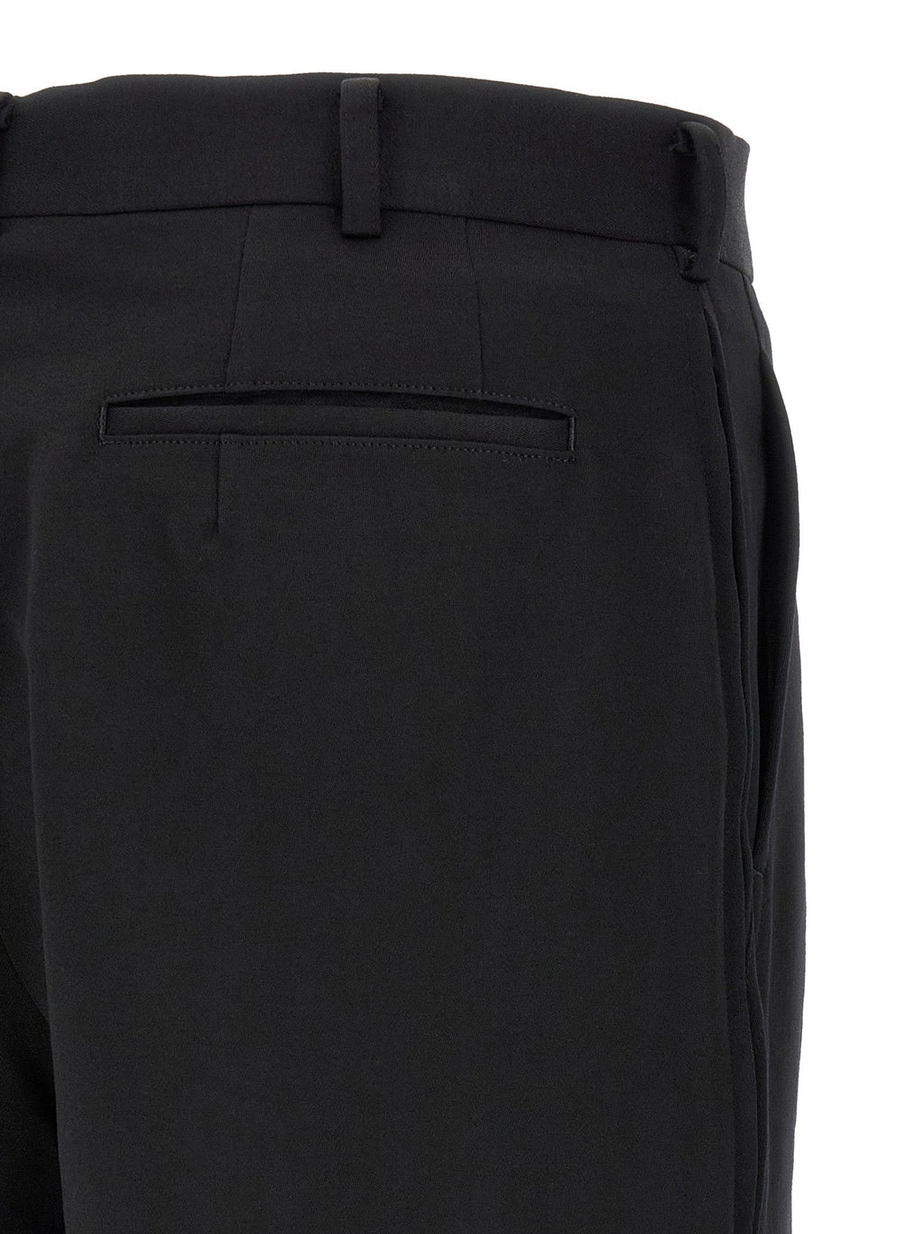 Comme Des Garçons Black Wool Bermuda Shorts