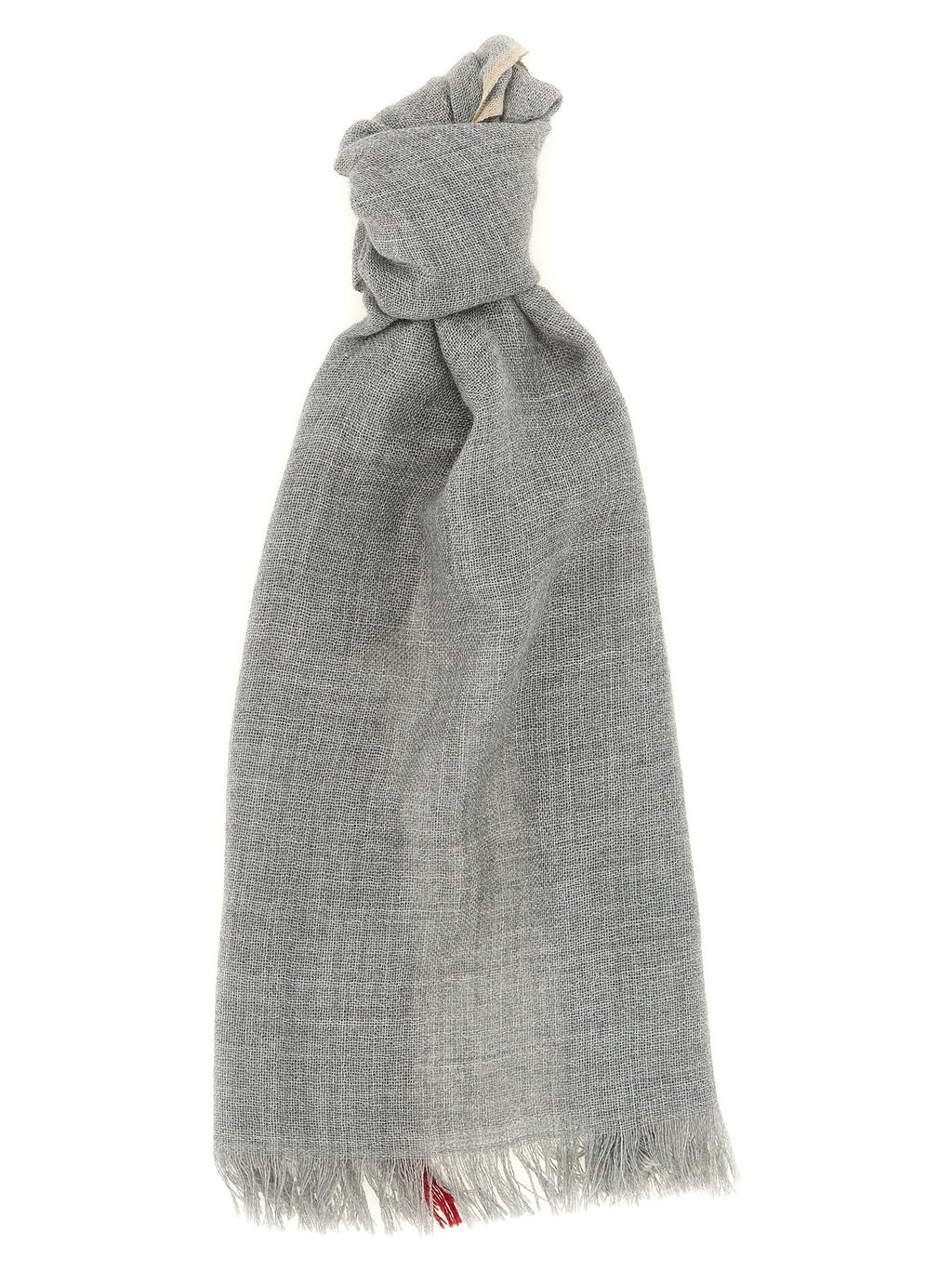 Brunello Cucinelli Gray Virgin Wool Scarf