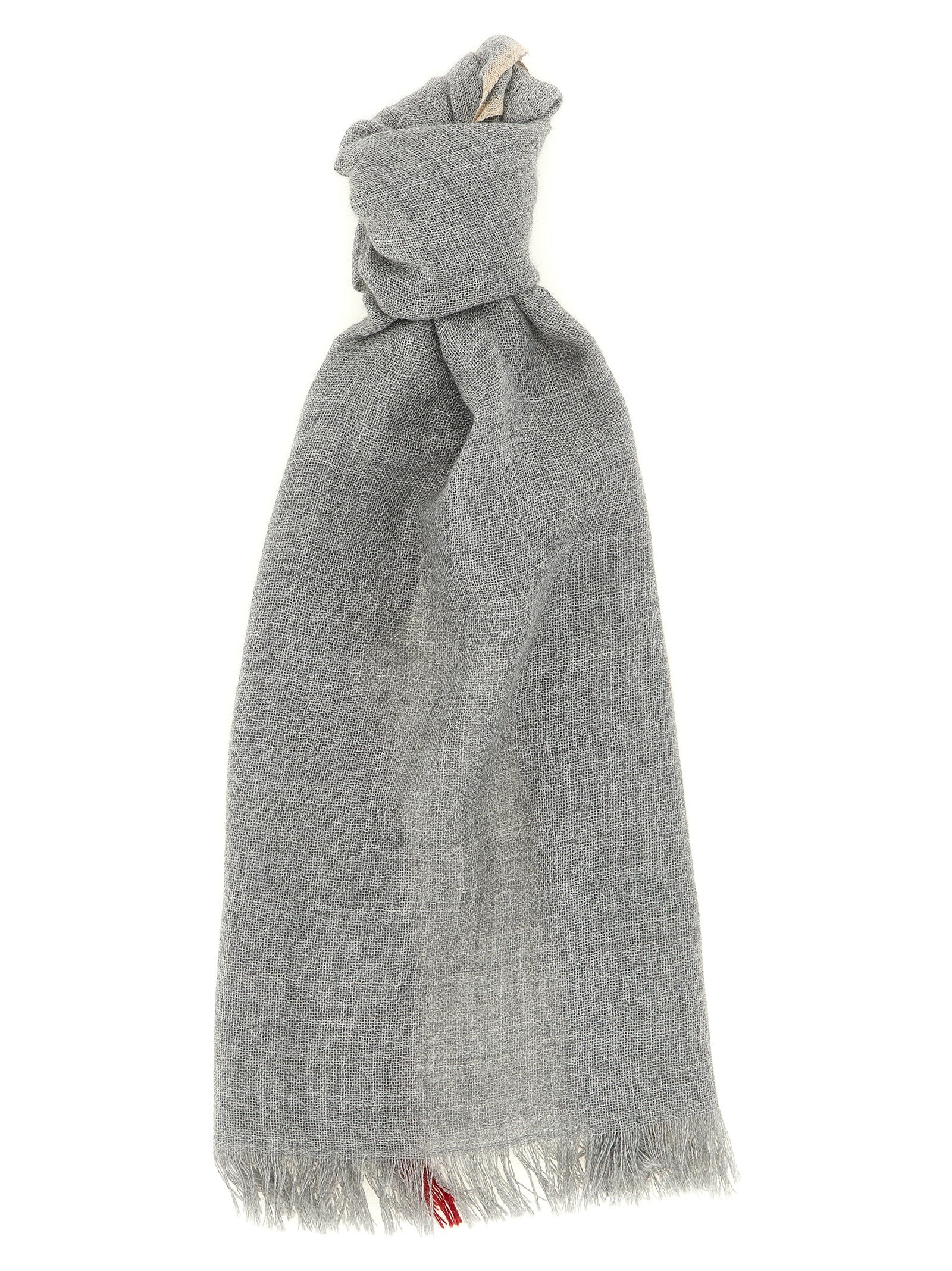 Brunello Cucinelli Gray Virgin Wool Scarf
