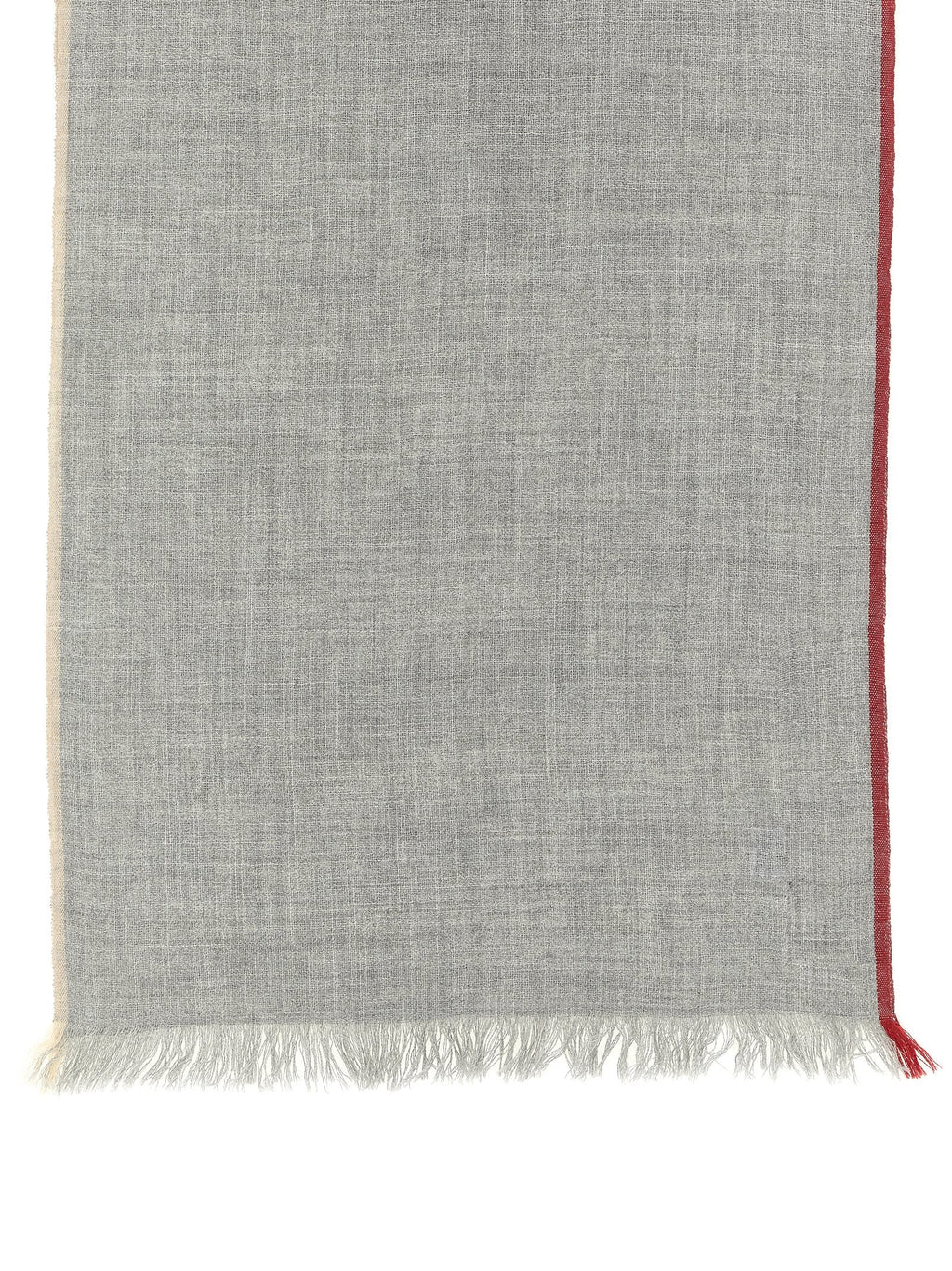 Brunello Cucinelli Gray Virgin Wool Scarf