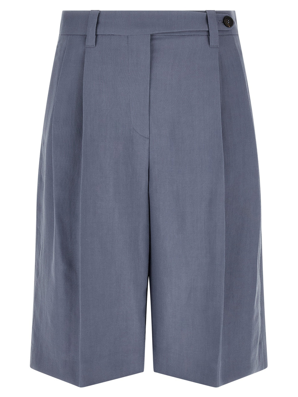 Brunello Cucinelli Blue Viscose Bermuda Shorts