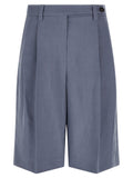 Brunello Cucinelli Blue Viscose Bermuda Shorts
