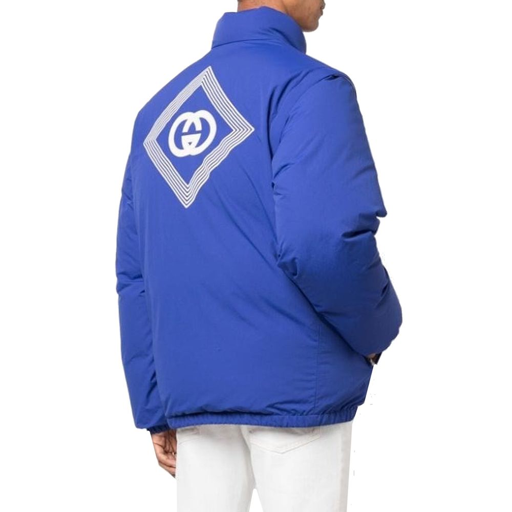 Gucci Blue Polyamide Full-Length Jacket
