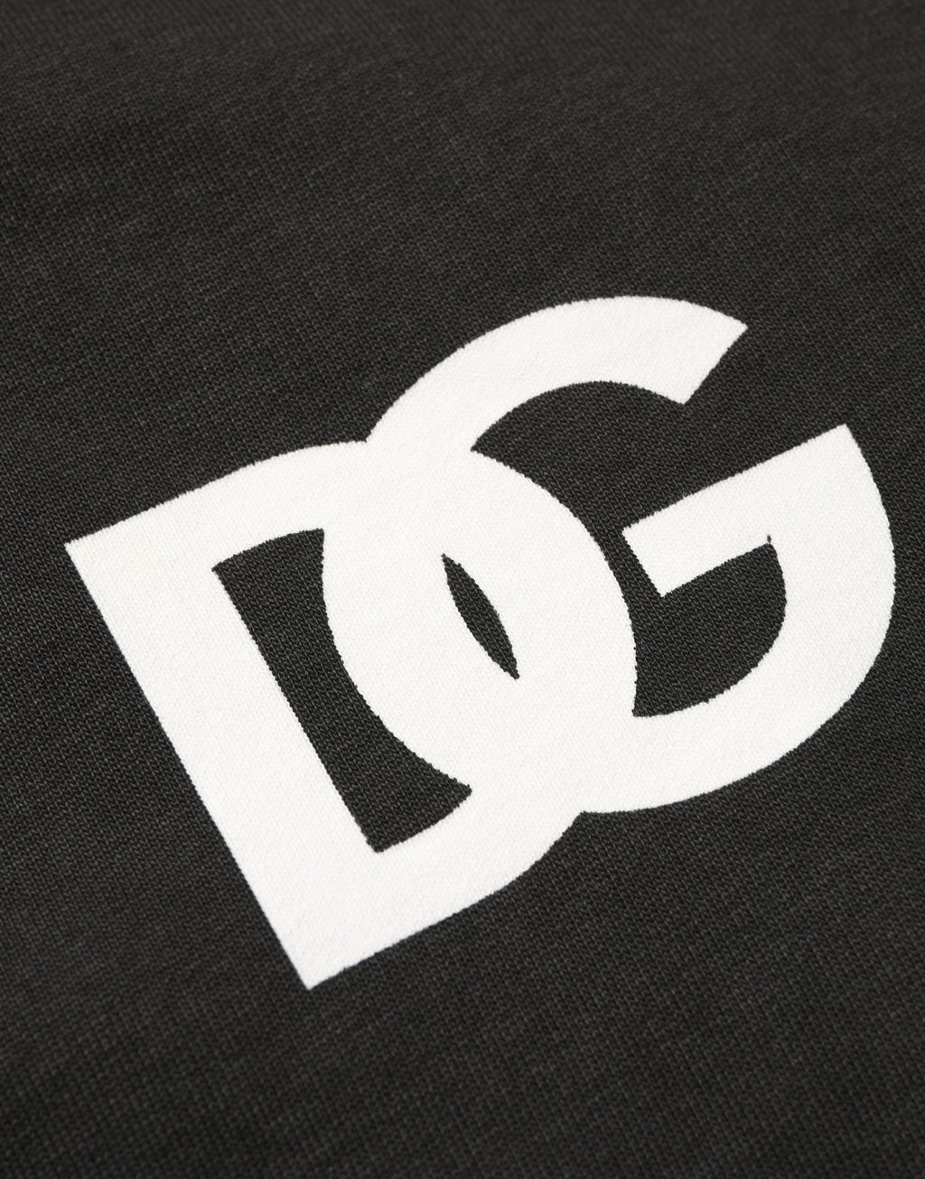 Dolce & Gabbana Black Cotton Logo Hooded Full Zip Sweater