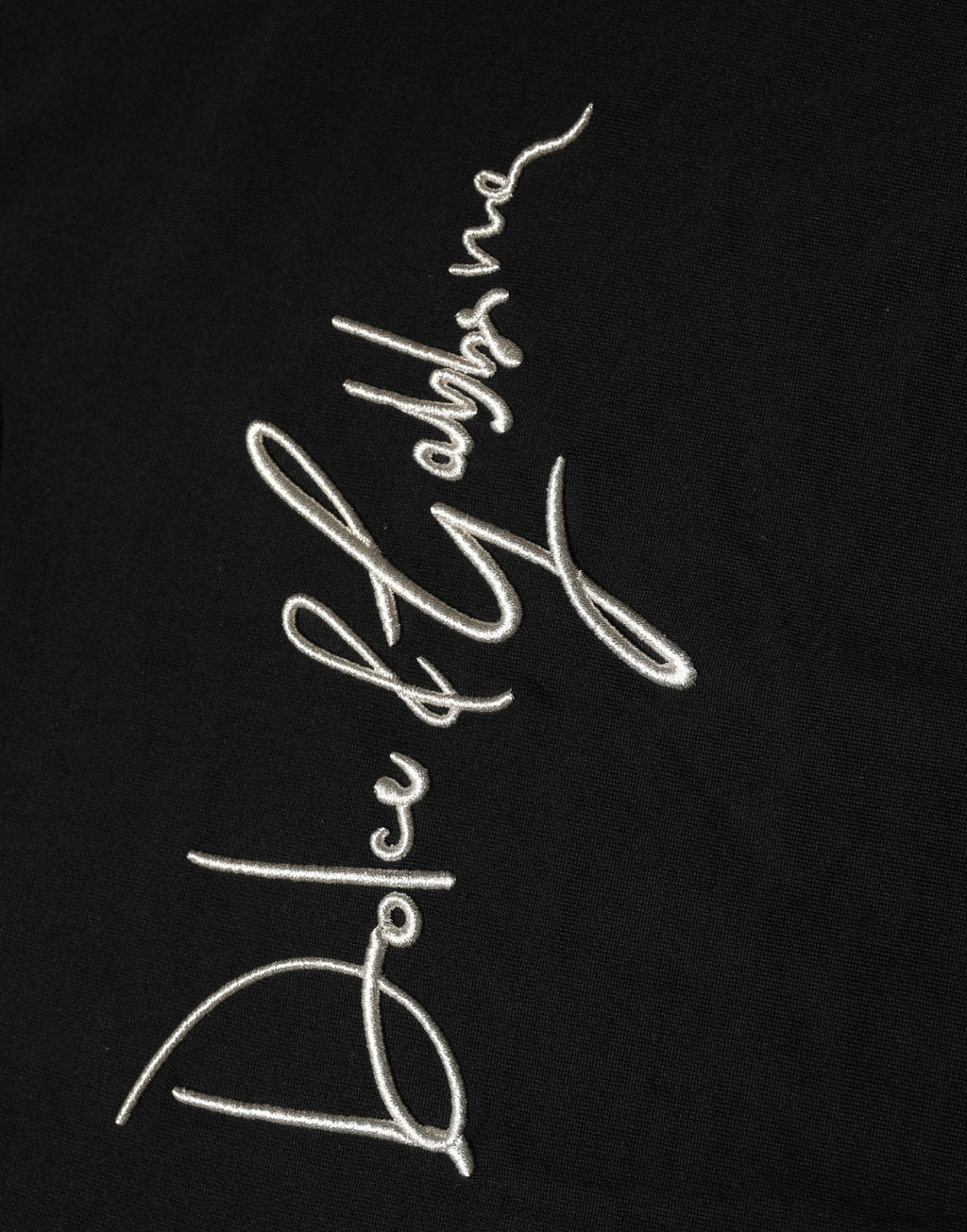 Dolce & Gabbana Black embroidered Logo Crew Neck Pullover Sweater