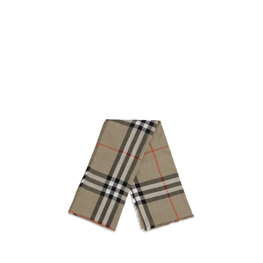Burberry Beige Wool Oves Aries Scarf