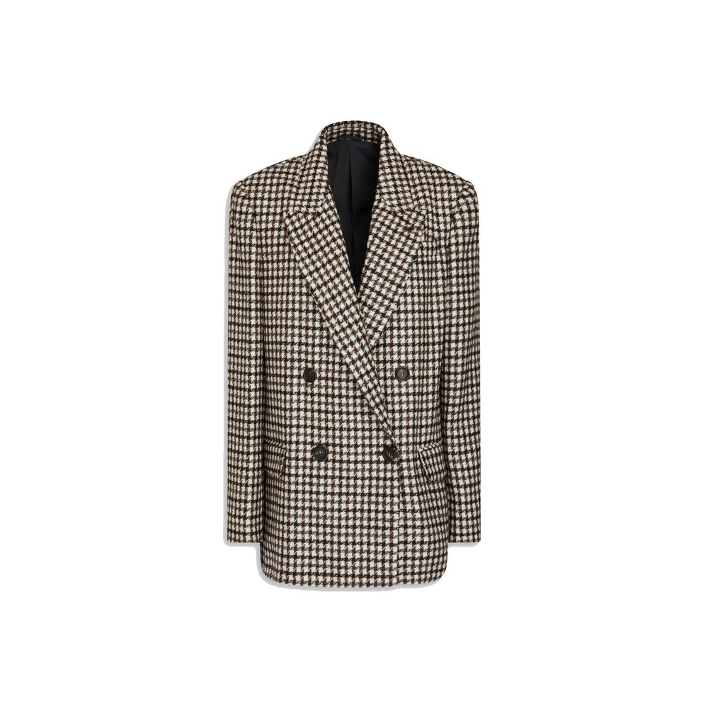 Brunello Cucinelli Brown Alpaca Leather Blazer