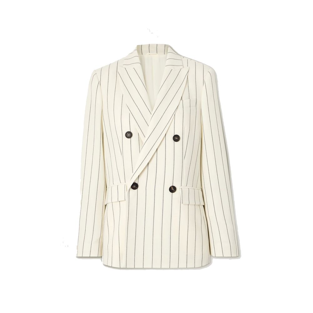 Brunello Cucinelli White Wool Blazer