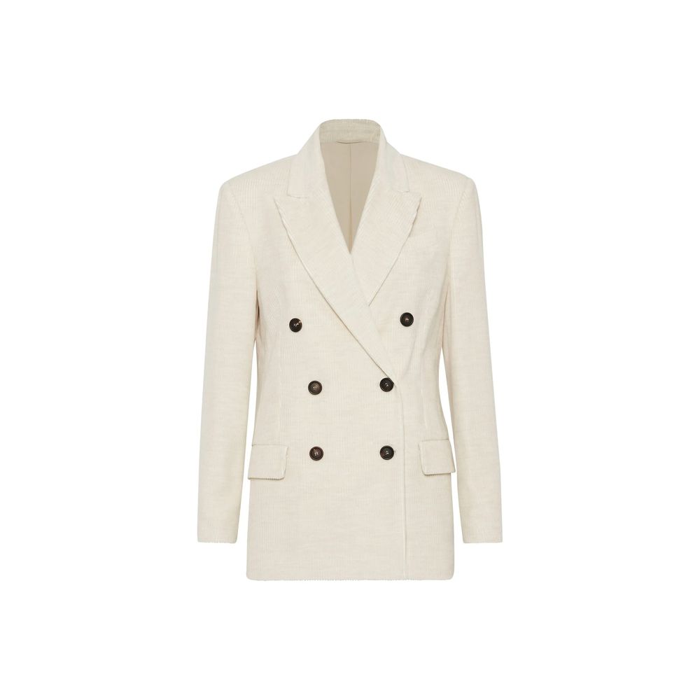 Brunello Cucinelli White Cotton Blazer