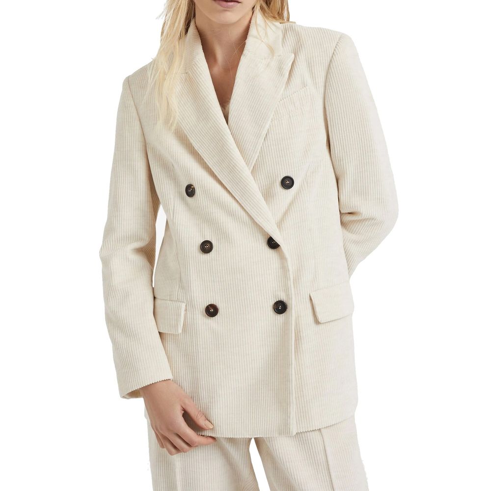 Brunello Cucinelli White Cotton Blazer