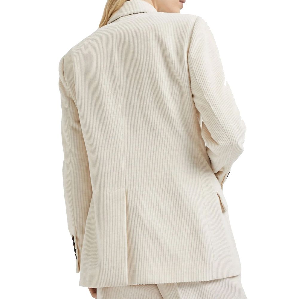 Brunello Cucinelli White Cotton Blazer