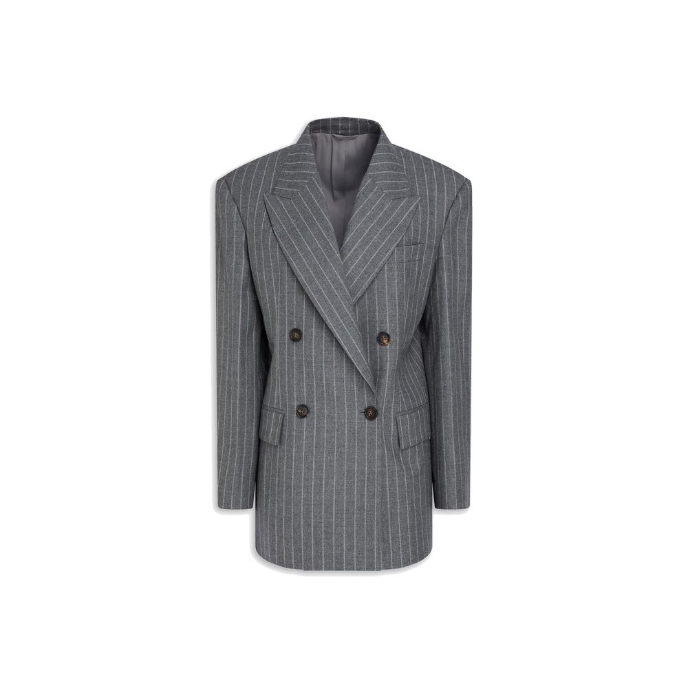 Brunello Cucinelli Gray Virgin Wool Blazer