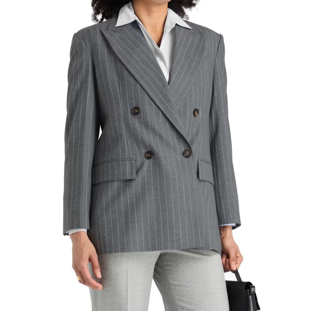 Brunello Cucinelli Gray Virgin Wool Blazer