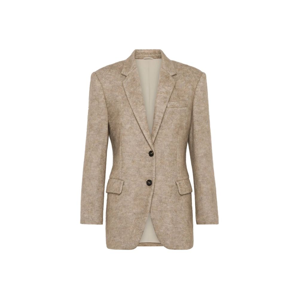 Brunello Cucinelli Beige Cashmere Blazer