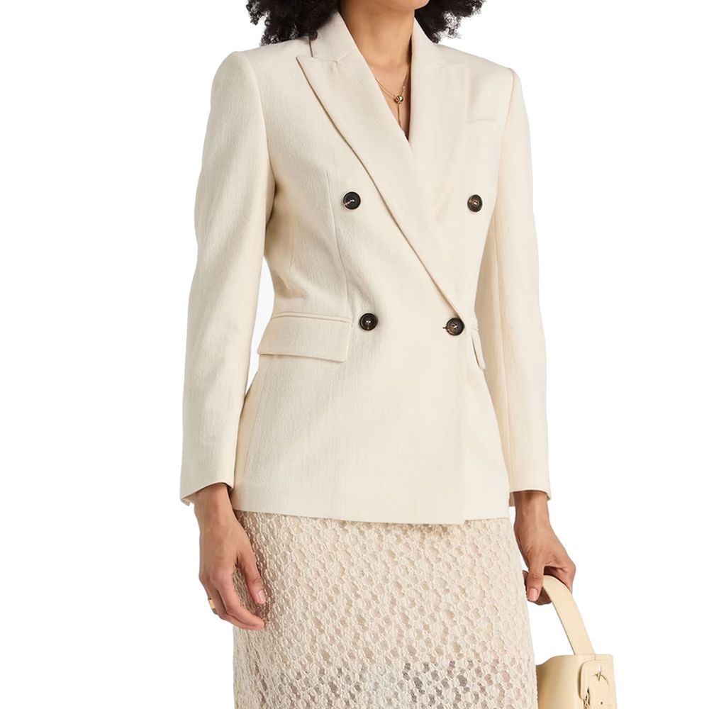 Brunello Cucinelli White Cotton Blazer