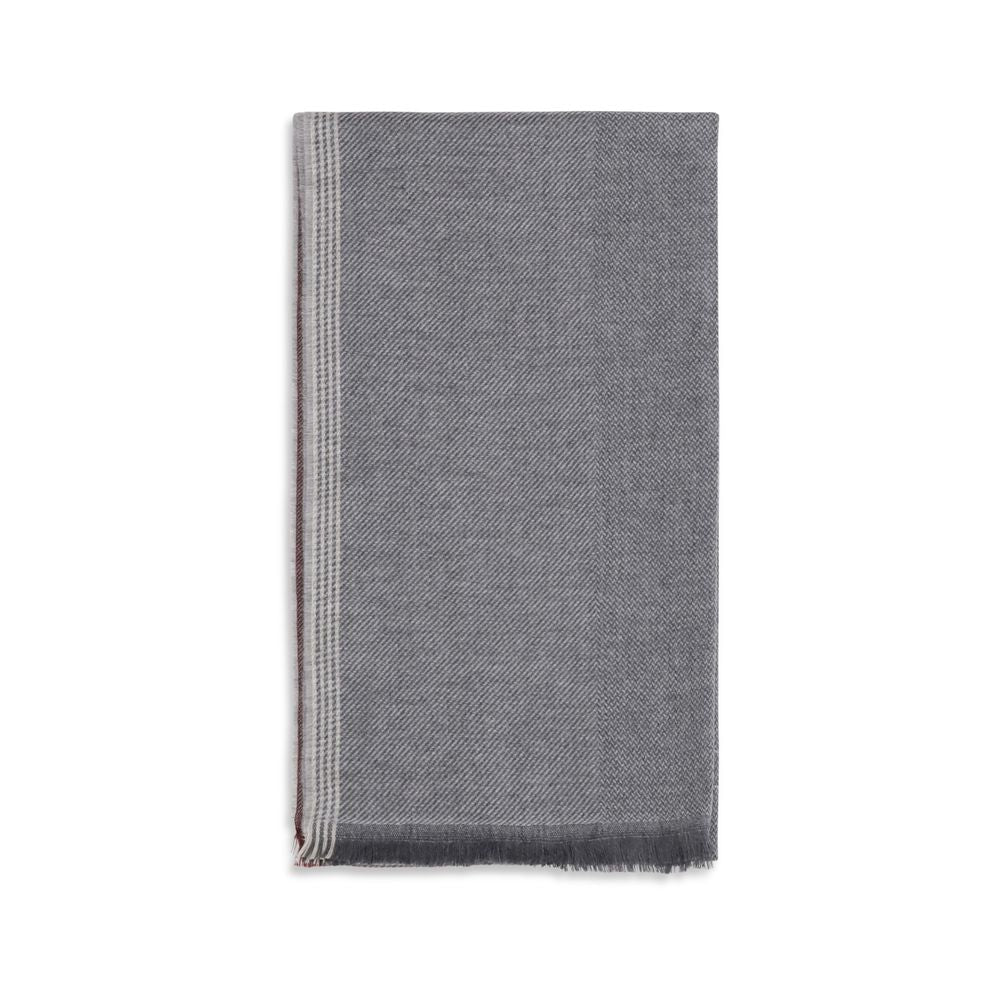 Brunello Cucinelli Gray Cashmere Scarf