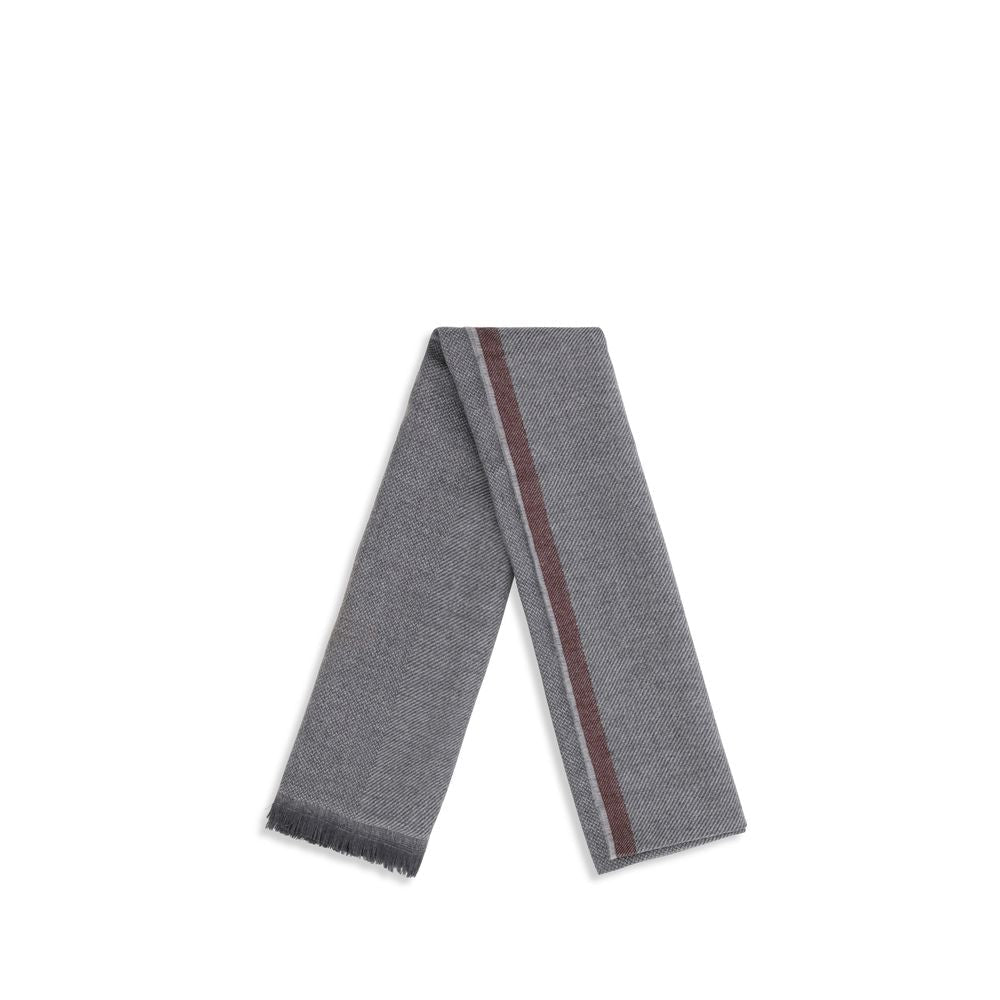 Brunello Cucinelli Gray Cashmere Scarf