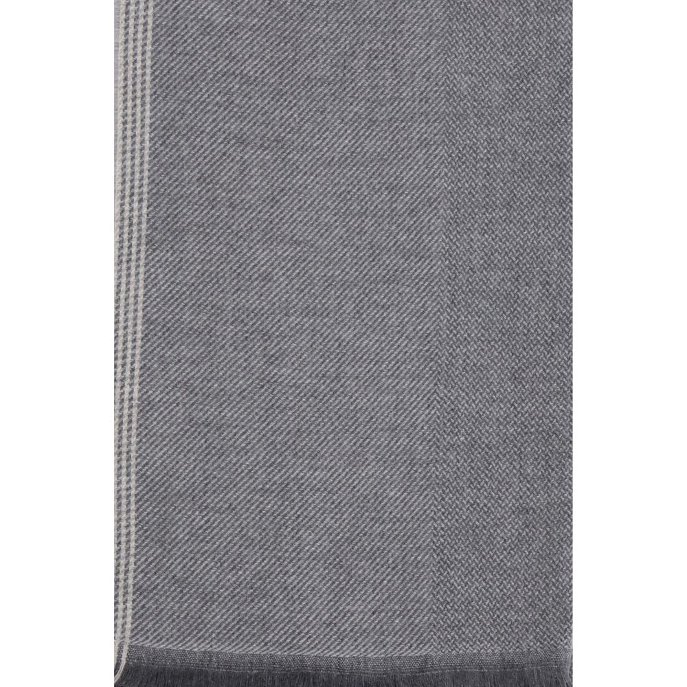 Brunello Cucinelli Gray Cashmere Scarf