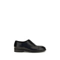 Santoni Black Calf Leather Bos Taurus Oxfords And Derbies