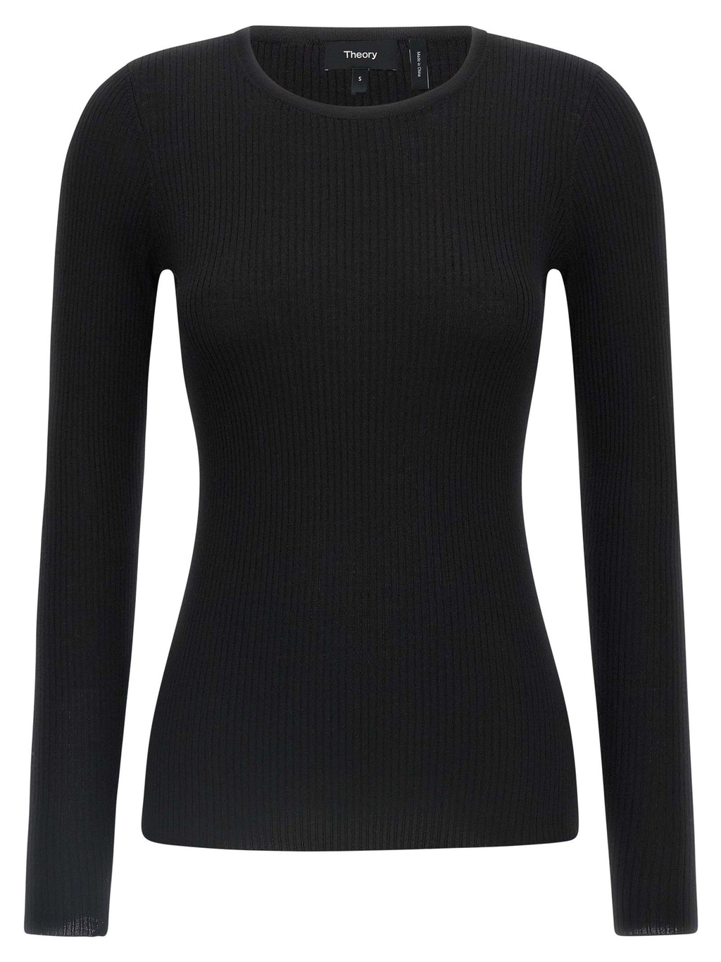 Theory Black Merino Wool Cardigan