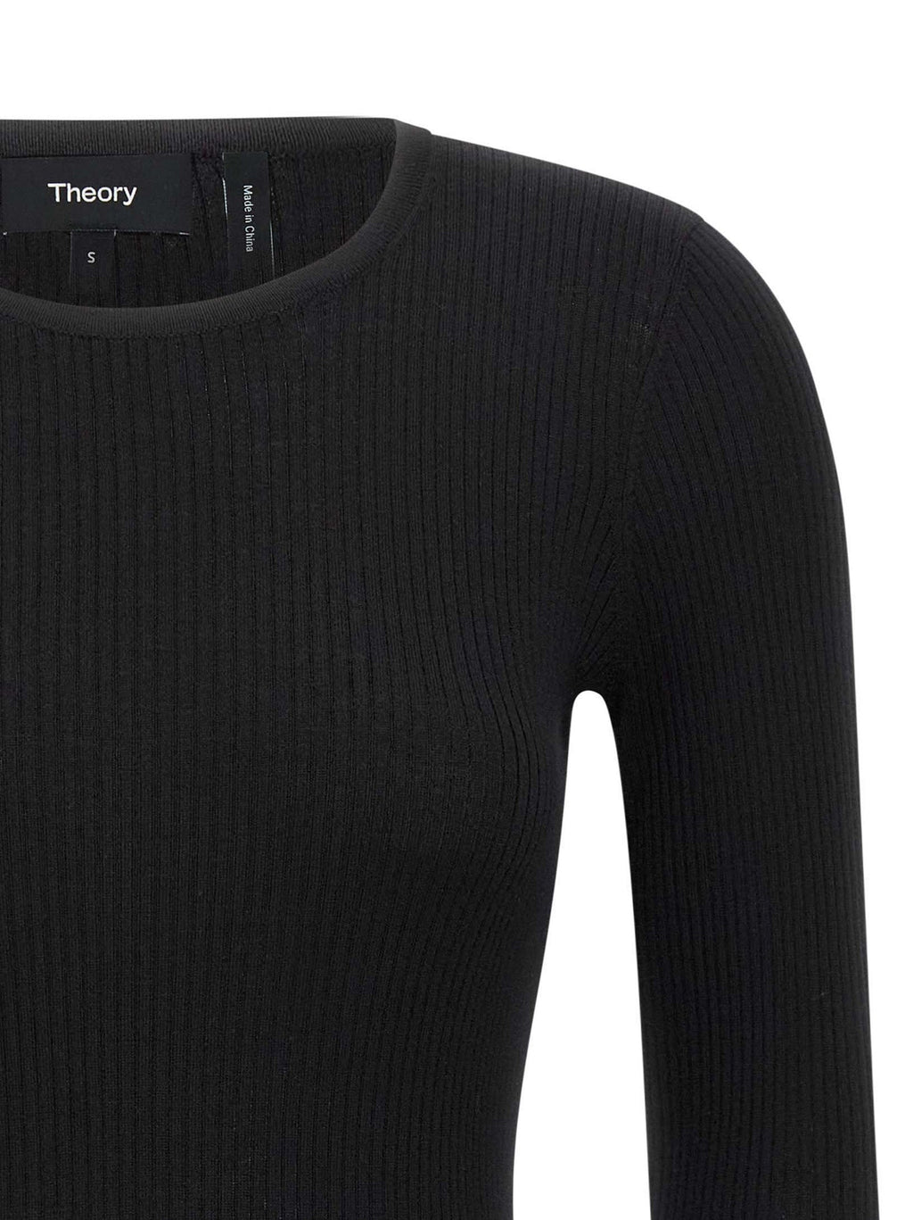 Theory Black Merino Wool Cardigan