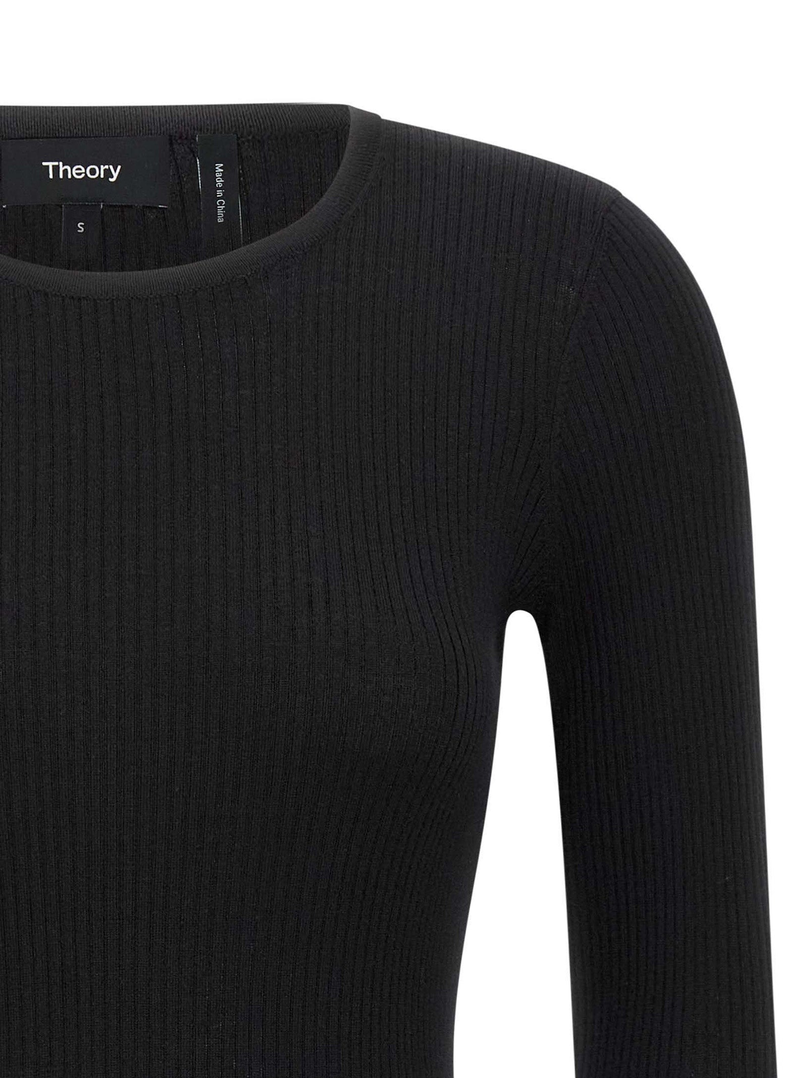 Theory Black Merino Wool Cardigan