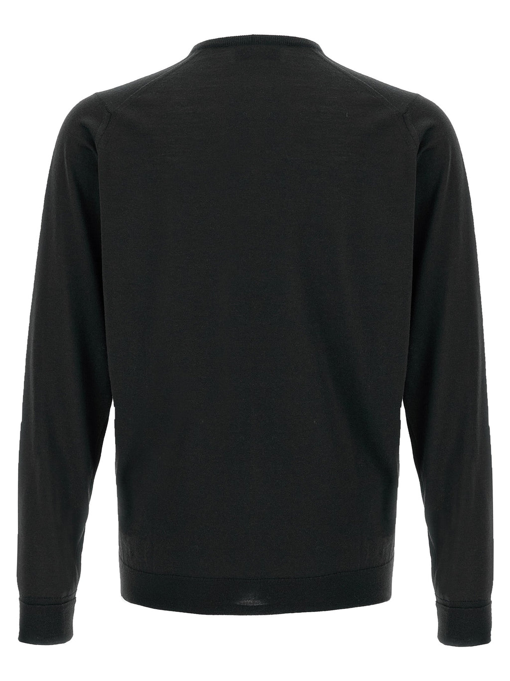 JOHN SMEDLEY Black Merino Wool Cardigan