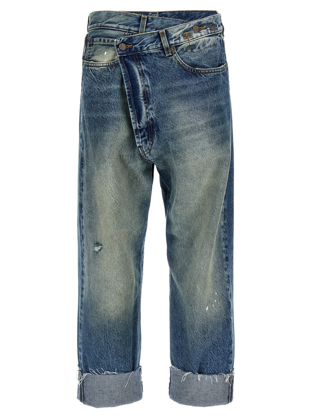 R13 Blue Cotton Straight-Leg Jeans R13