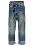 R13 Blue Cotton Straight-Leg Jeans R13