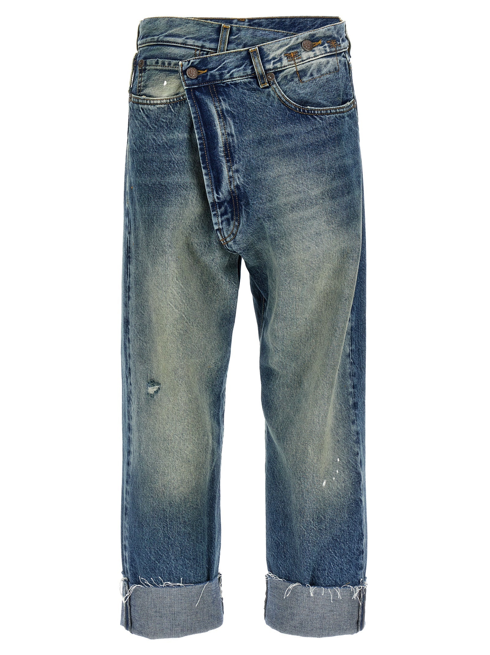 R13 Blue Cotton Straight-Leg Jeans R13