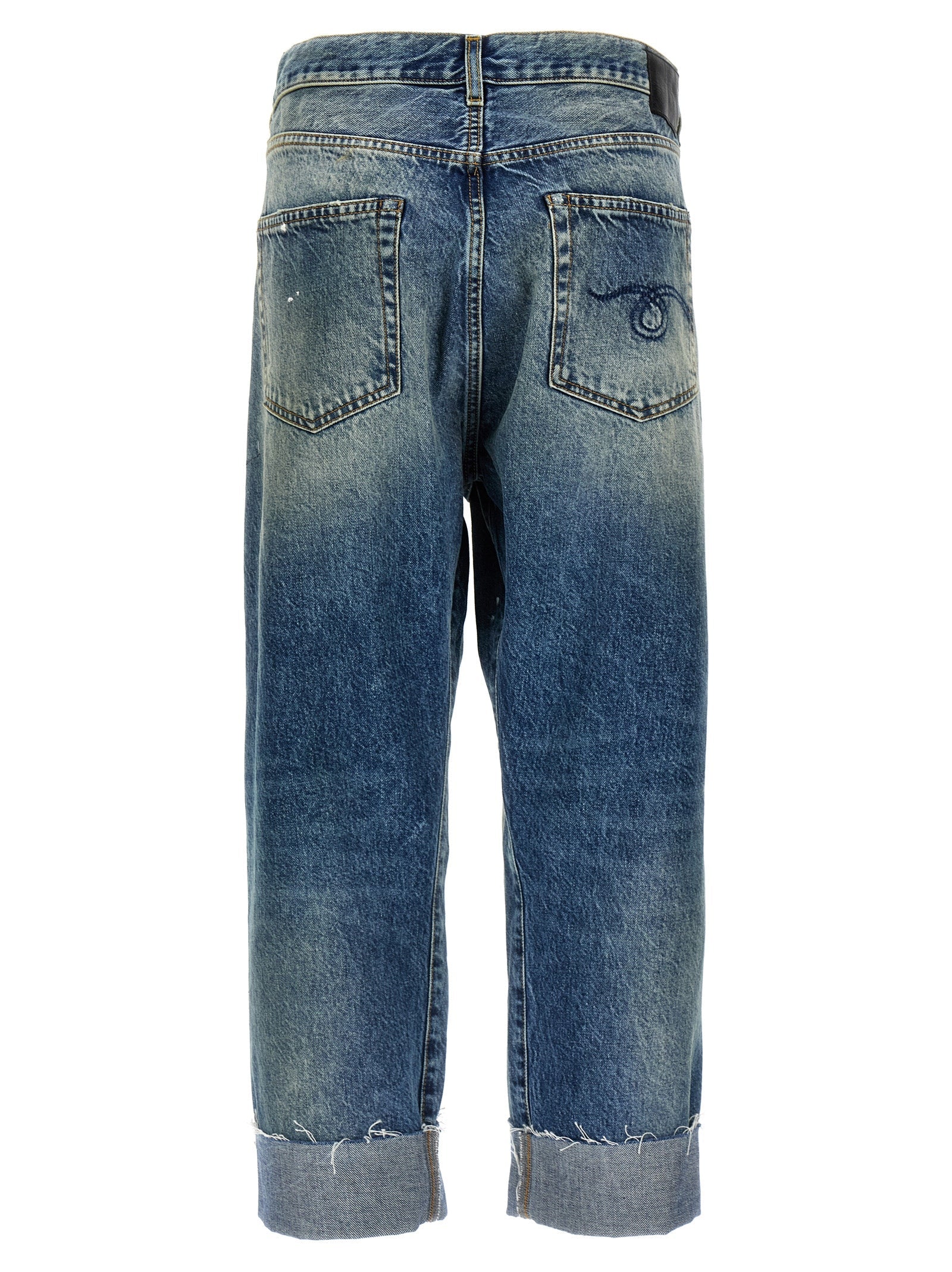 R13 Blue Cotton Straight-Leg Jeans R13