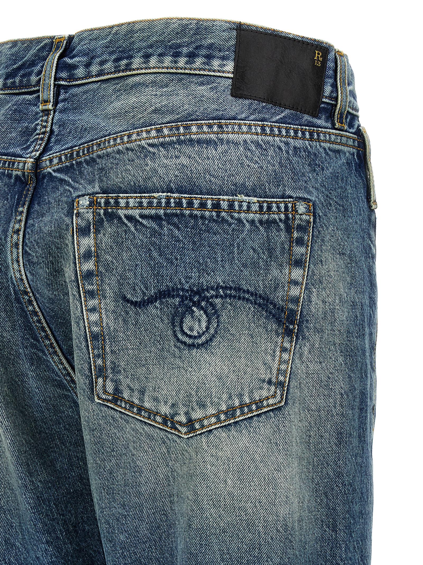 R13 Blue Cotton Straight-Leg Jeans R13