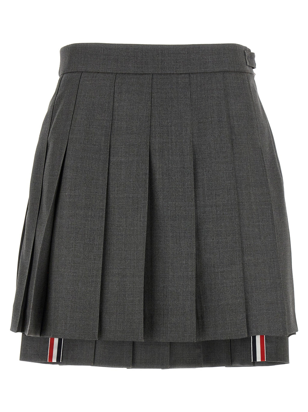 Thom Browne Gray Wool Long Skirt