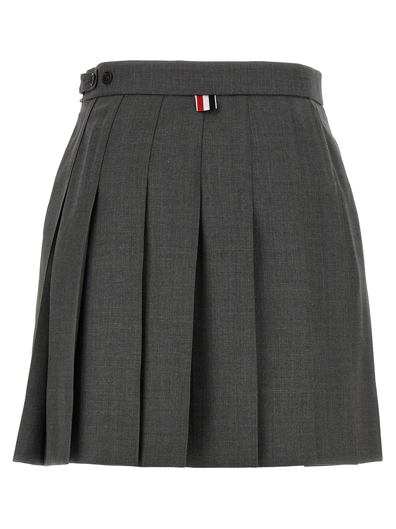 Thom Browne Gray Wool Long Skirt