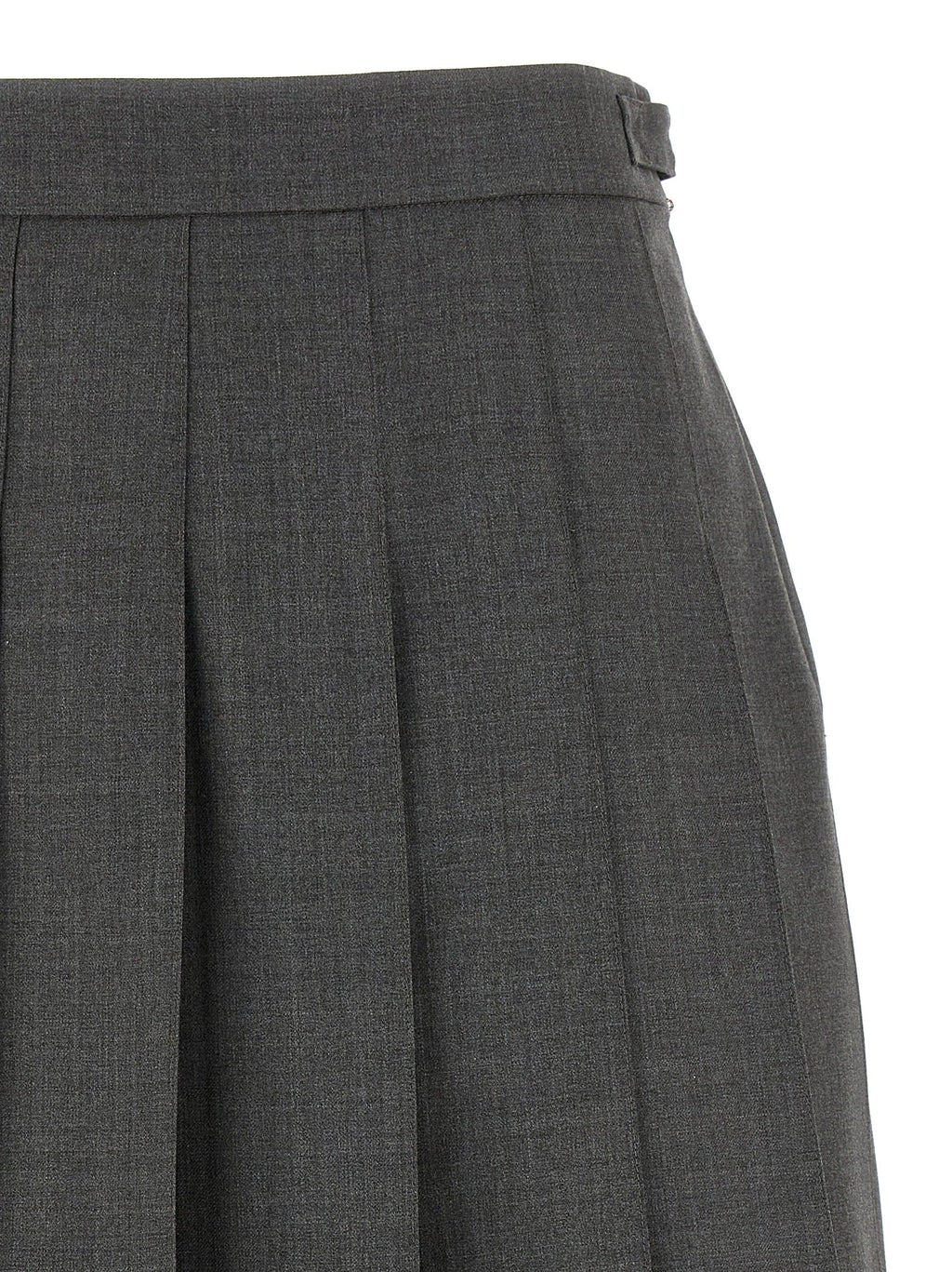 Thom Browne Gray Wool Long Skirt