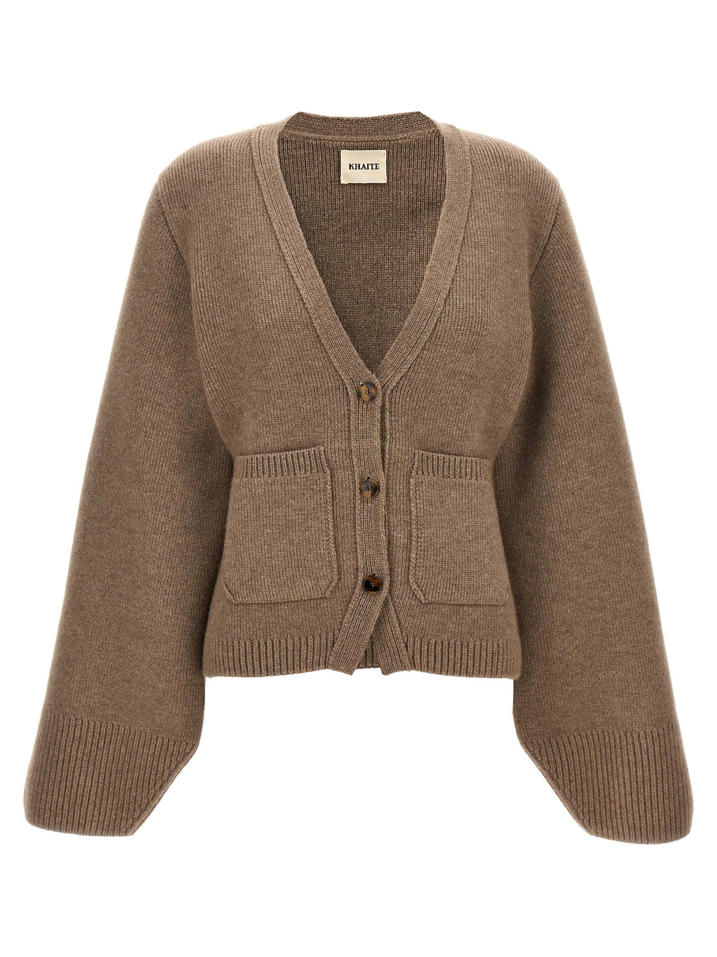 Khaite Brown Cashmere Cardigan