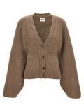 Khaite Brown Cashmere Cardigan
